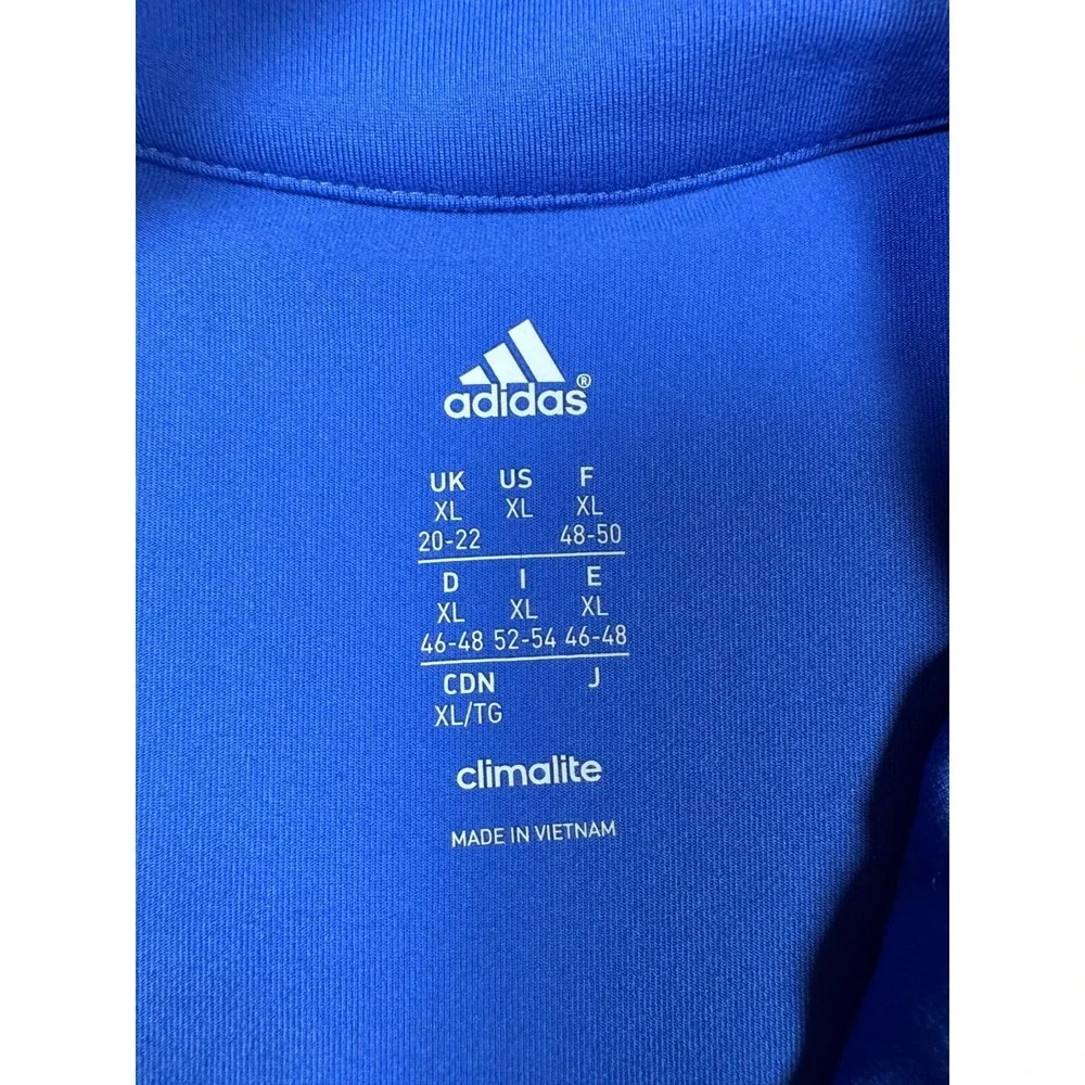 Adidas Climalite Quarter Zip Pullover Blue Womens XL Running Thumbholes AH6816